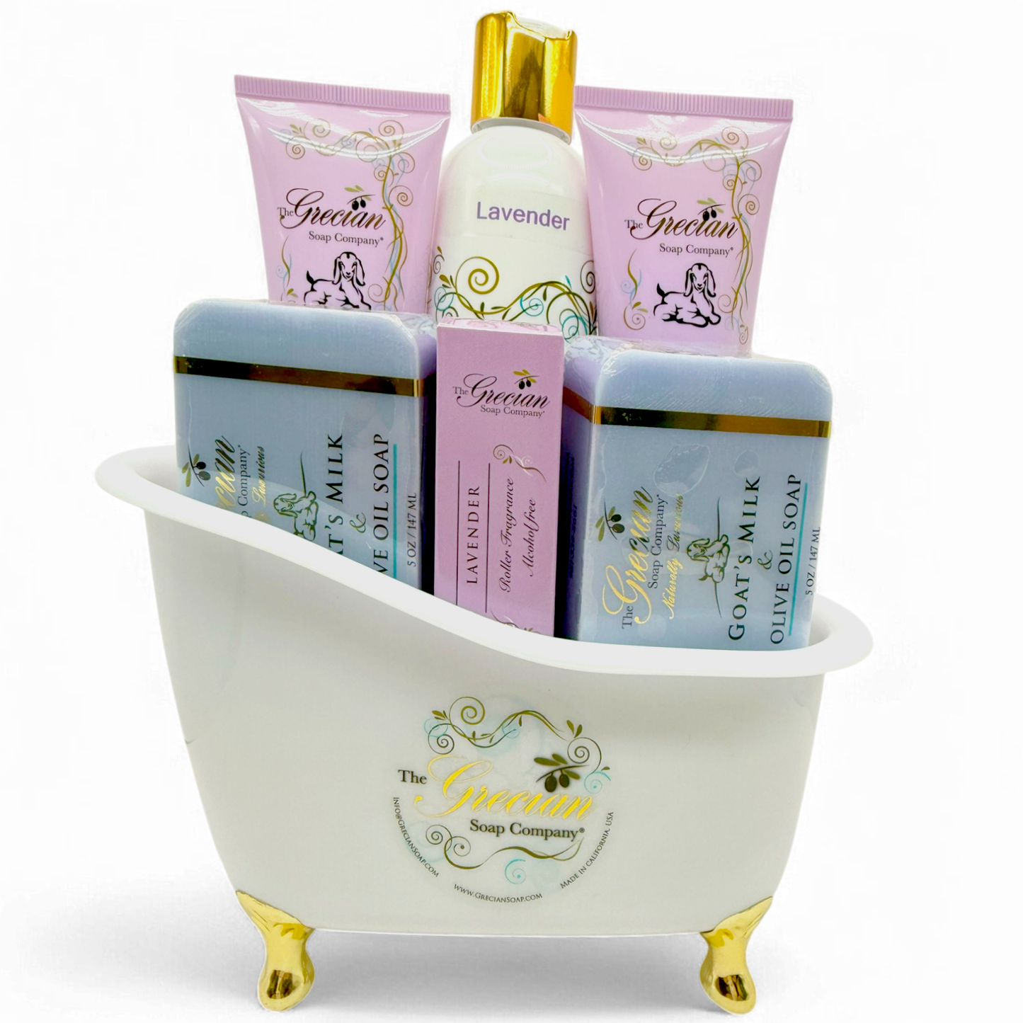 The Grecian Soap Company - Deluxe Bathtub Gift Set: Almond