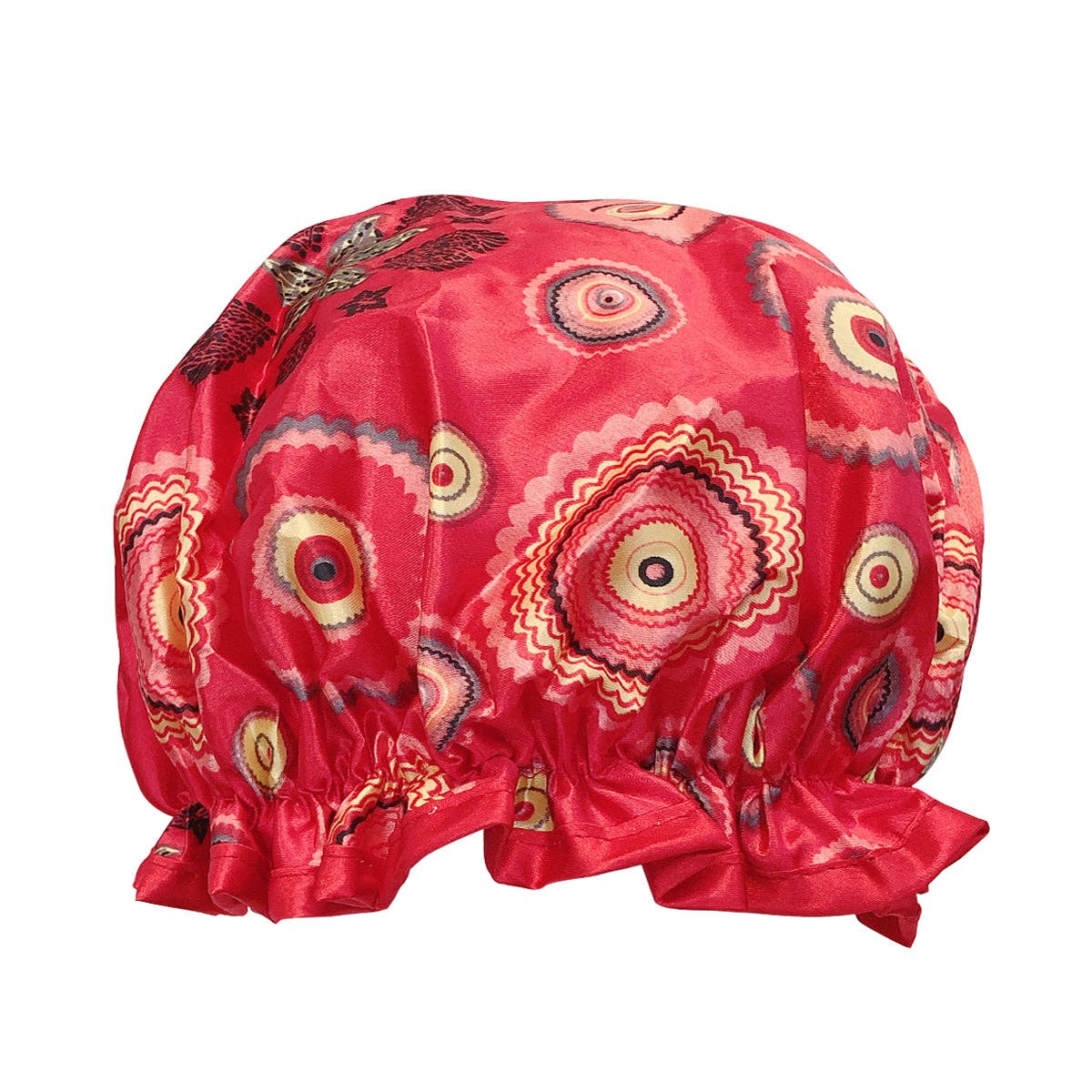 Wrapables.com - Wrapables Reusable Women's Waterproof Shower Caps: Gray Pansies