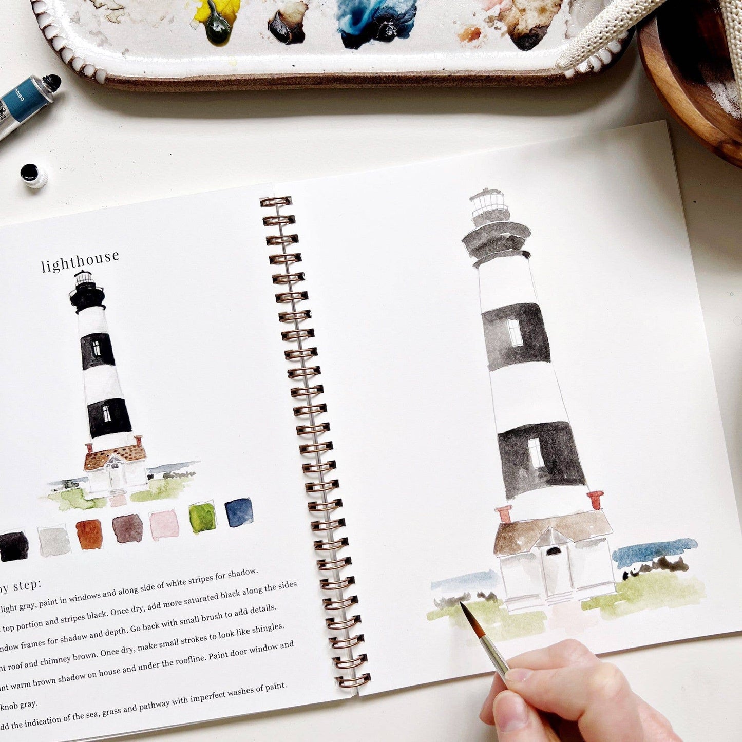 emily lex studio - Seaside watercolor workbook