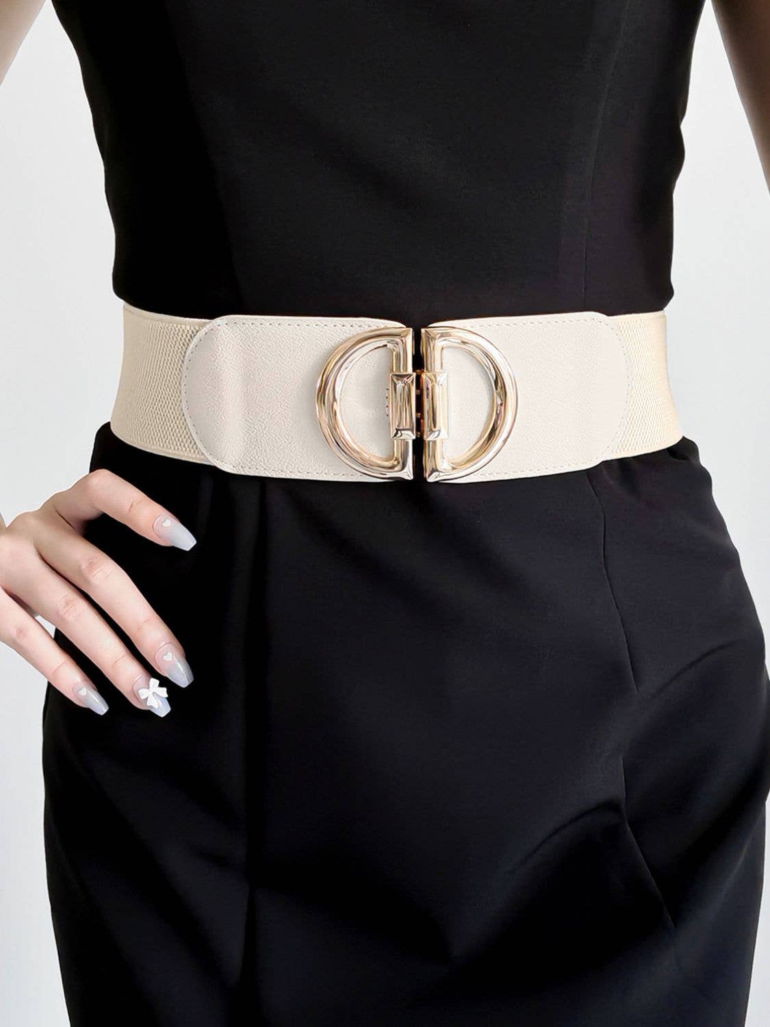 Kustom Kreations Goods - D Buckle Elastic Belt: Black / One Size
