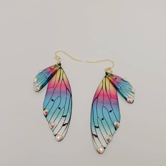 Mio Queena - Gradient Cicada Wings Butterfly Wings Earrings: D