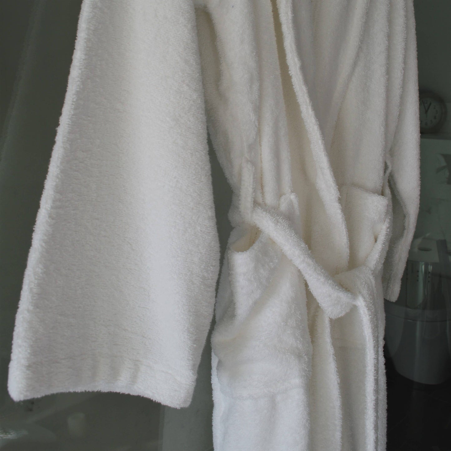Allure Bath Fashions - Hotel Luxury Unisex Towelling Bathrobe - 100% Cotton: Navy / S/M