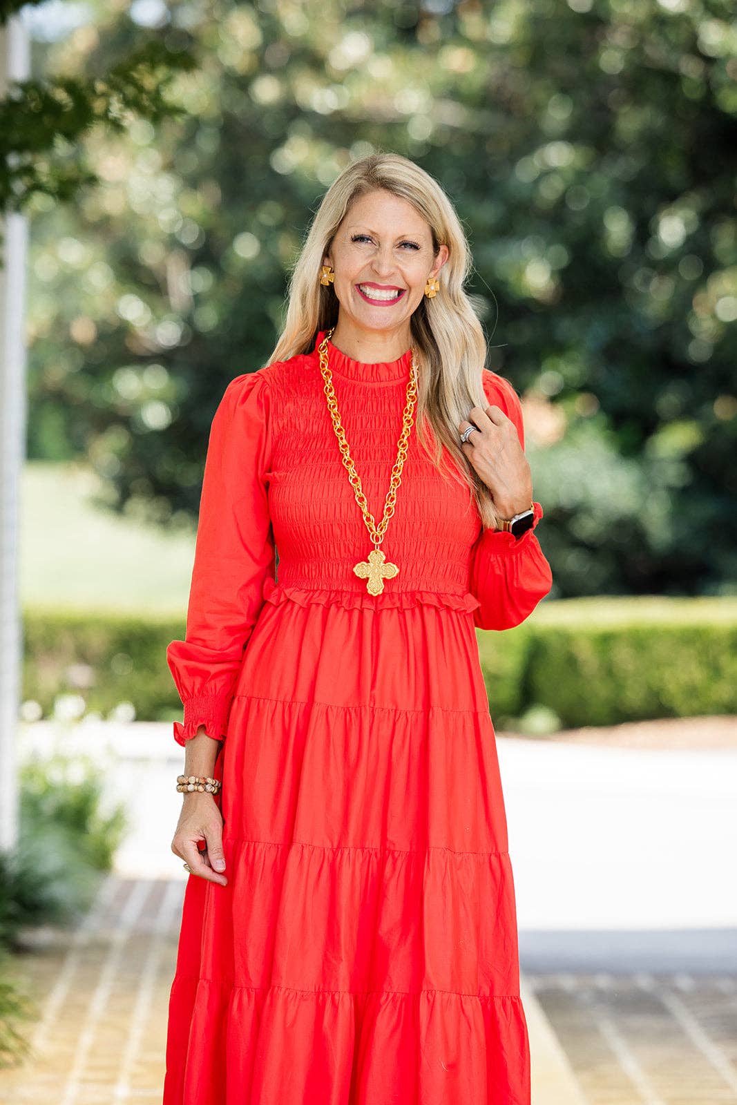 Hidden Truth Jewelry - 34" Double Gold Chain with Susie Cross