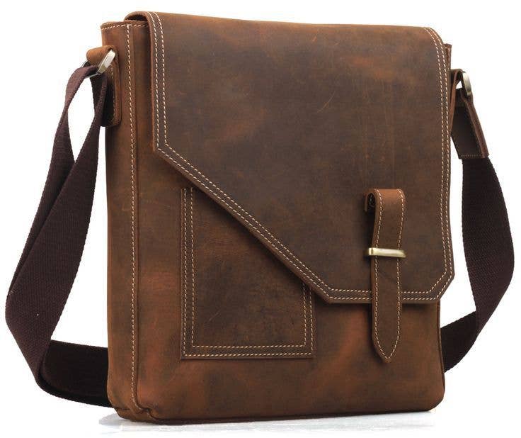 Tuzech Leather - Tuzech Handmade  Vintage Crossbody & Office Bag for Men
