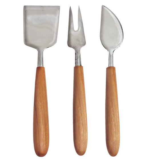 Be Home US - Teak & Stainless Cheese Set