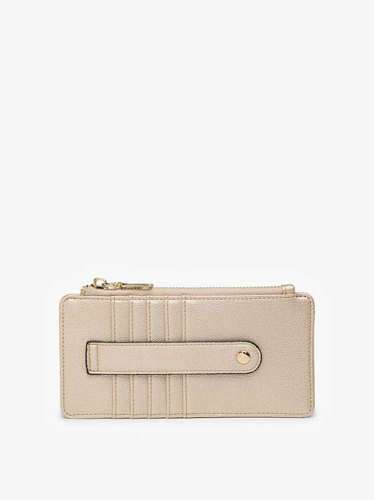 Jen & Co. - WL1889 Saige Slim Card Holder Women's Wallet: Gold