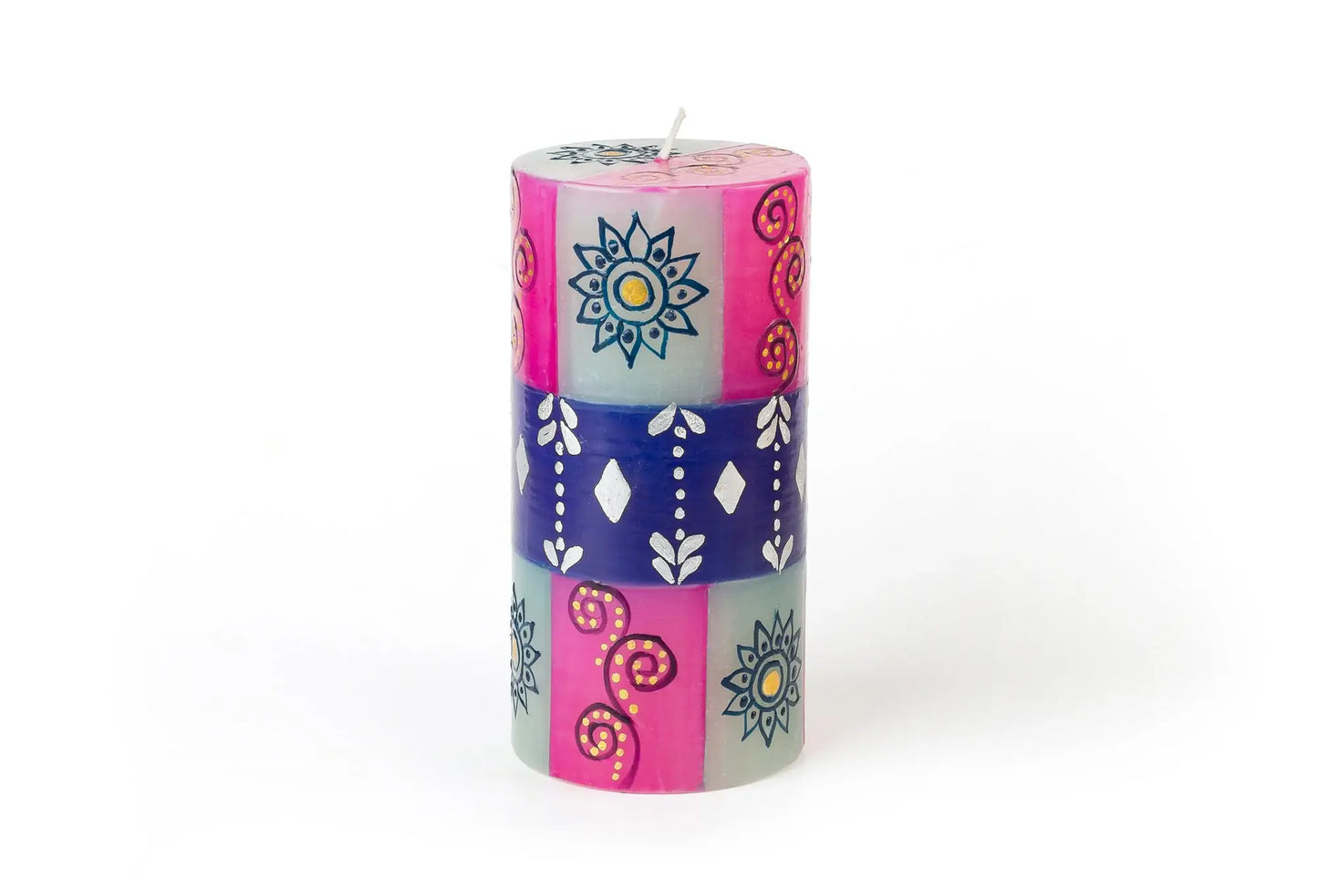 Thumbprint Artifacts - Sari Candles - NEW!!: Pillar 3” x 8” (100 hour burn time)