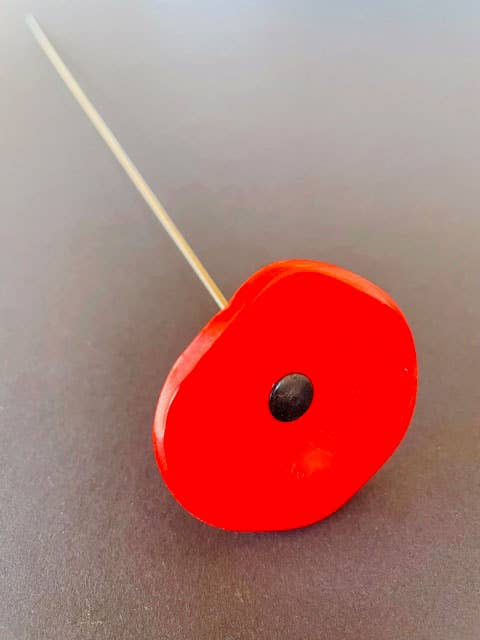 CARNEOL GLASS - Small Glass Flower For Outside In Red