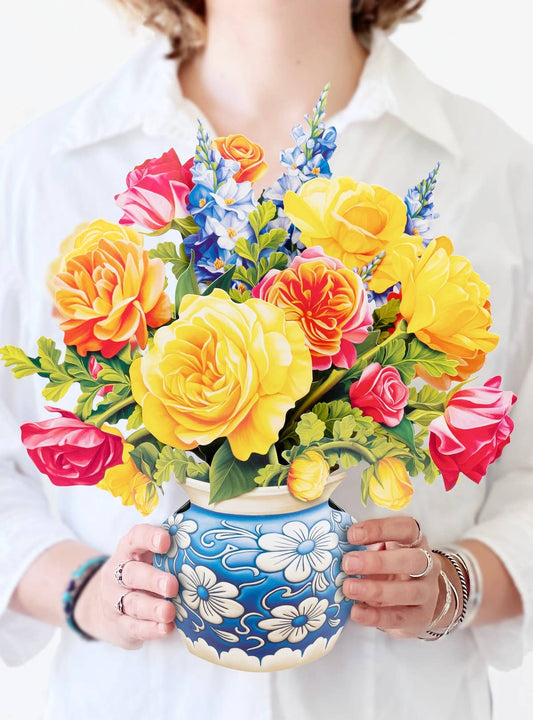 FreshCut Paper LLC - Sorbet Roses (8 Pop-up Greeting Cards)