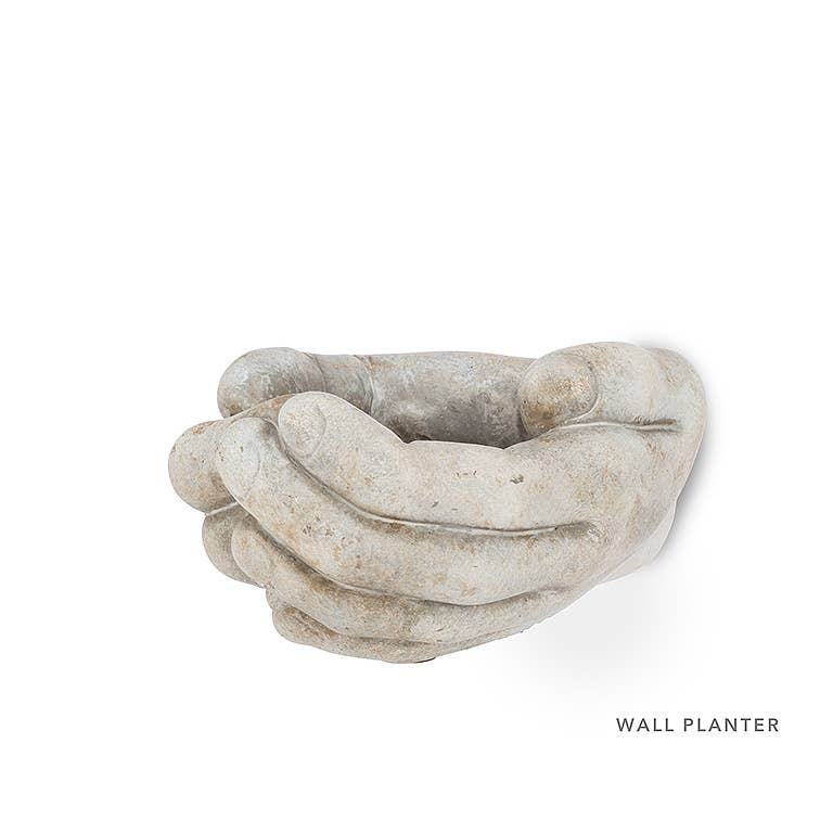 Abbott - Cupping Hands Wall Planter-6.5"W-1338
