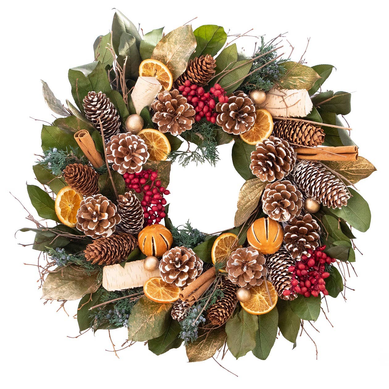 Andaluca - Cinnamon Orange & Pinecone Wreath - Thumbnail 2