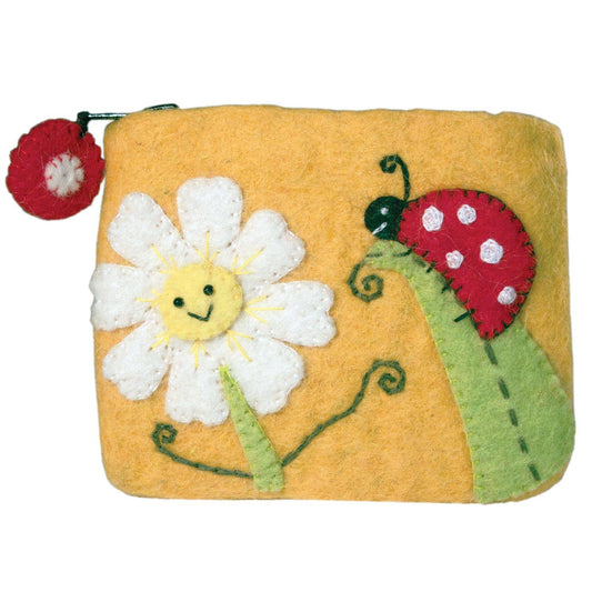 dZi Handmade - Daisy Ladybug Coin Purse