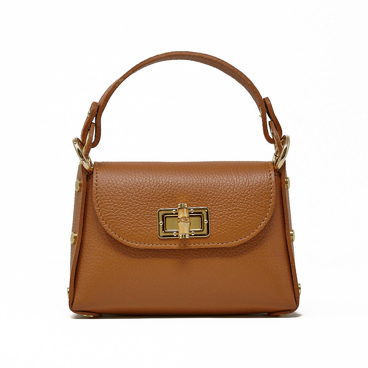 German Fuentes Handbags - GF1075 GENUINE ITALIAN LEATHER BAMBOO