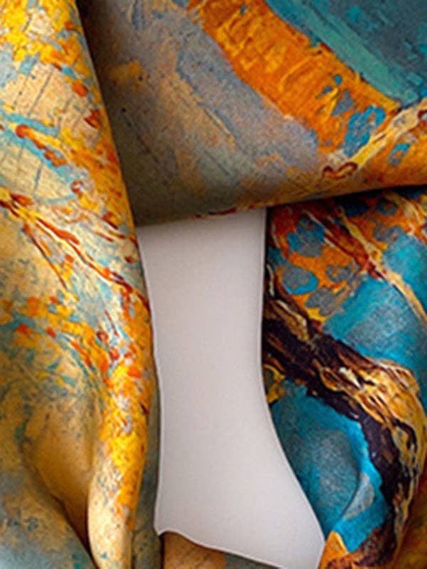 UZ Wholesale Store - Printed Leisure Fashion Square Scarf: YELLOW / One_size