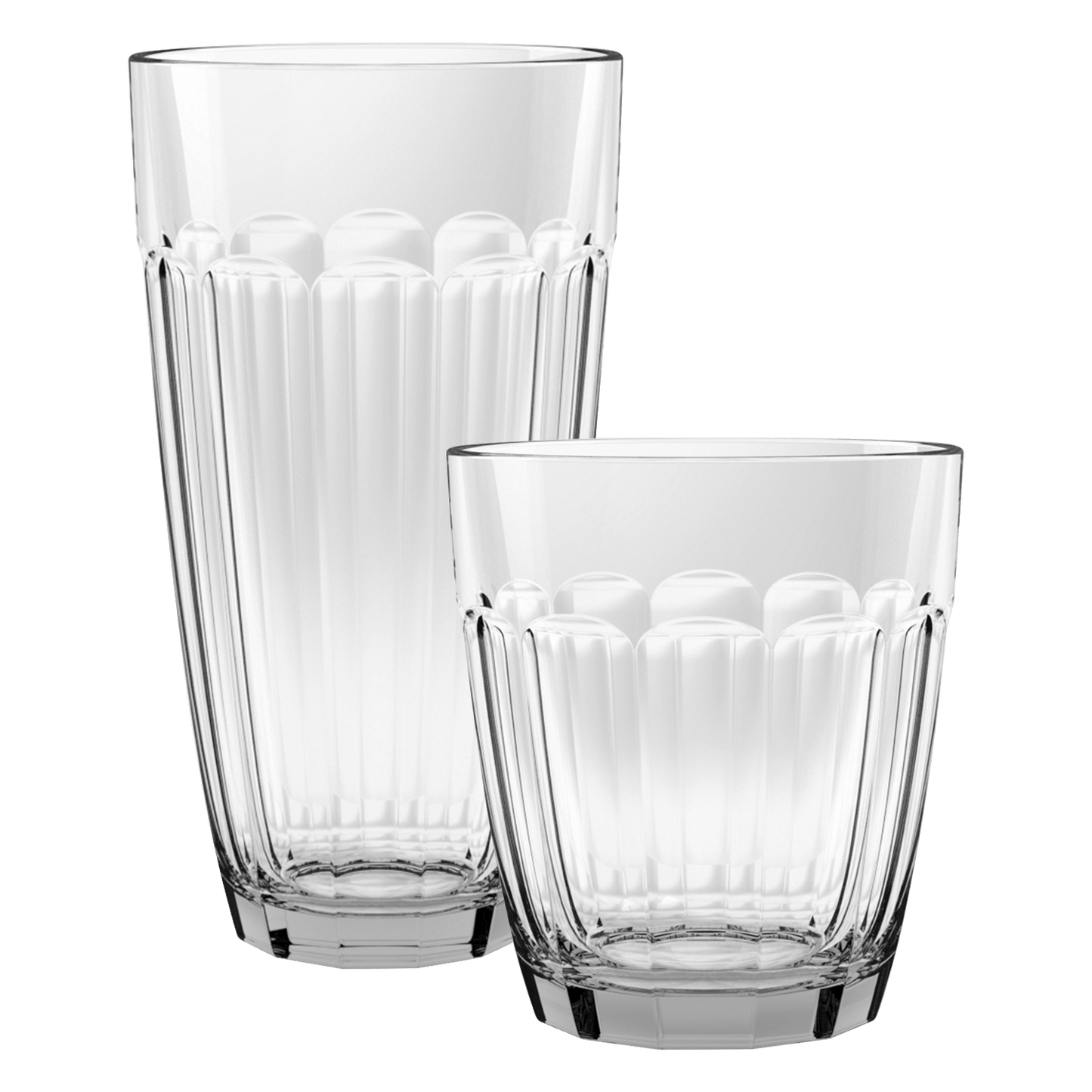 TarHong - Cabana Drinkware Set of 8, 4 EA Jumbo / DOF, 16 Oz / 24 Oz
