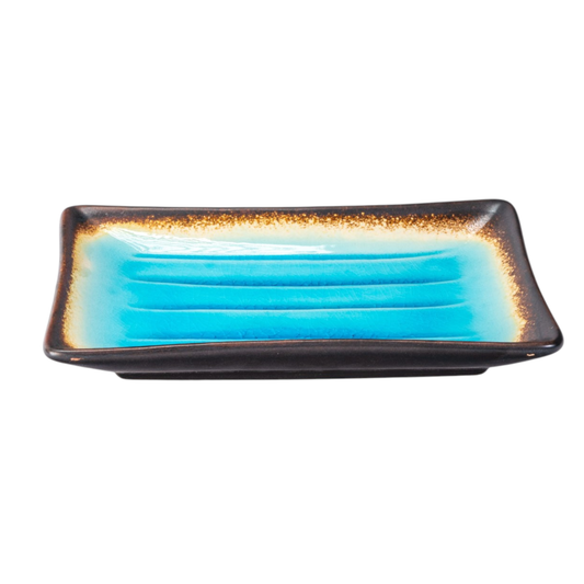 Urban Tokyo - Aozora Kannyu 8.5"L x 5.25"W Rectangular Shaped Porcelain Plate (6/24)