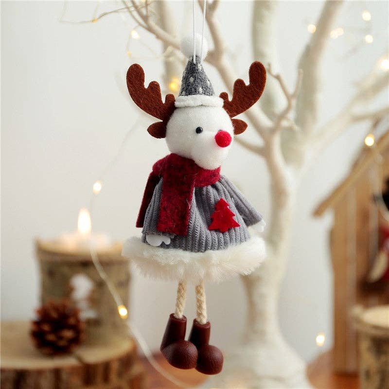 Ekartini - Christmas Decoration Old Man Snowman Elk Small Tree Pendant: One_size / 3