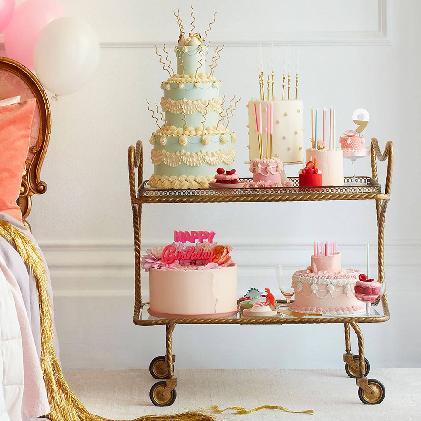 Meri Meri - Gold Dipped Twisted Candles