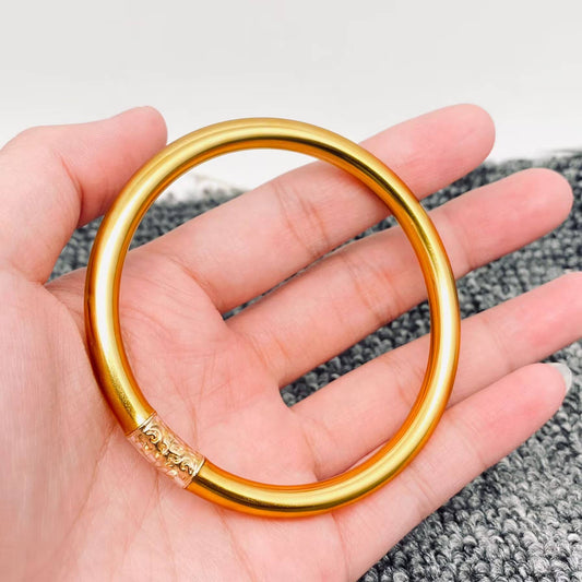 Mio Queena - 6MM High Quality Gold brass Powder Hose Bangle Bracelet