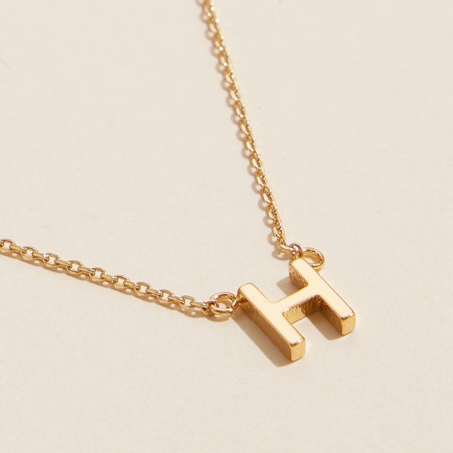 Lilla Haven - 16 Pack of Initial Metal Letter Charm Gold Dip Necklace: 16ASST / One / 4BN12010