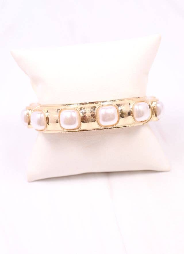 Caroline Hill - Mirren Bracelet with Pearls GOLD: Default