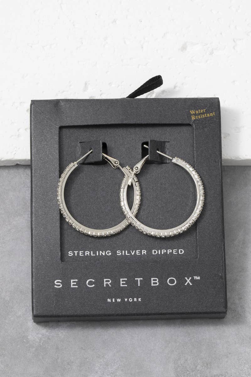 The Looks by Fame Accessories - 14K Gold Dipped Cz Inside Out Hoop Earrings: GD