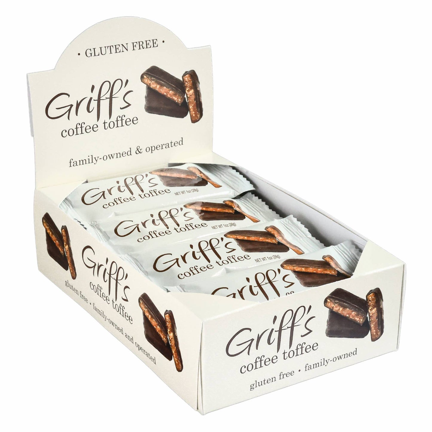 Griff's Toffee - Griff's Coffee Toffee - 1oz Dark Chocolate Toffee