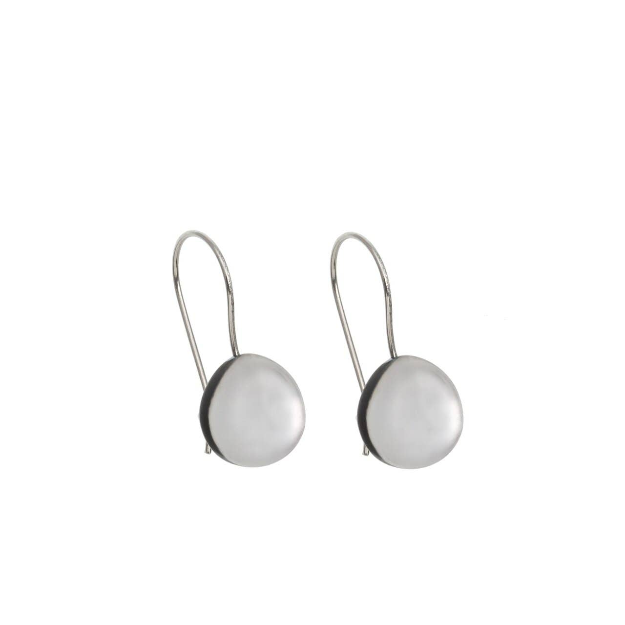 Origin Jewelry - Resin & Shell Drop Earrings - SMALL, Rounded Edge, 0.5": Sapphire