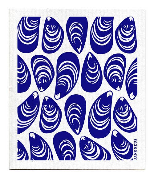Jangneus - Swedish Dishcloth - Mussels - Blue: Blue