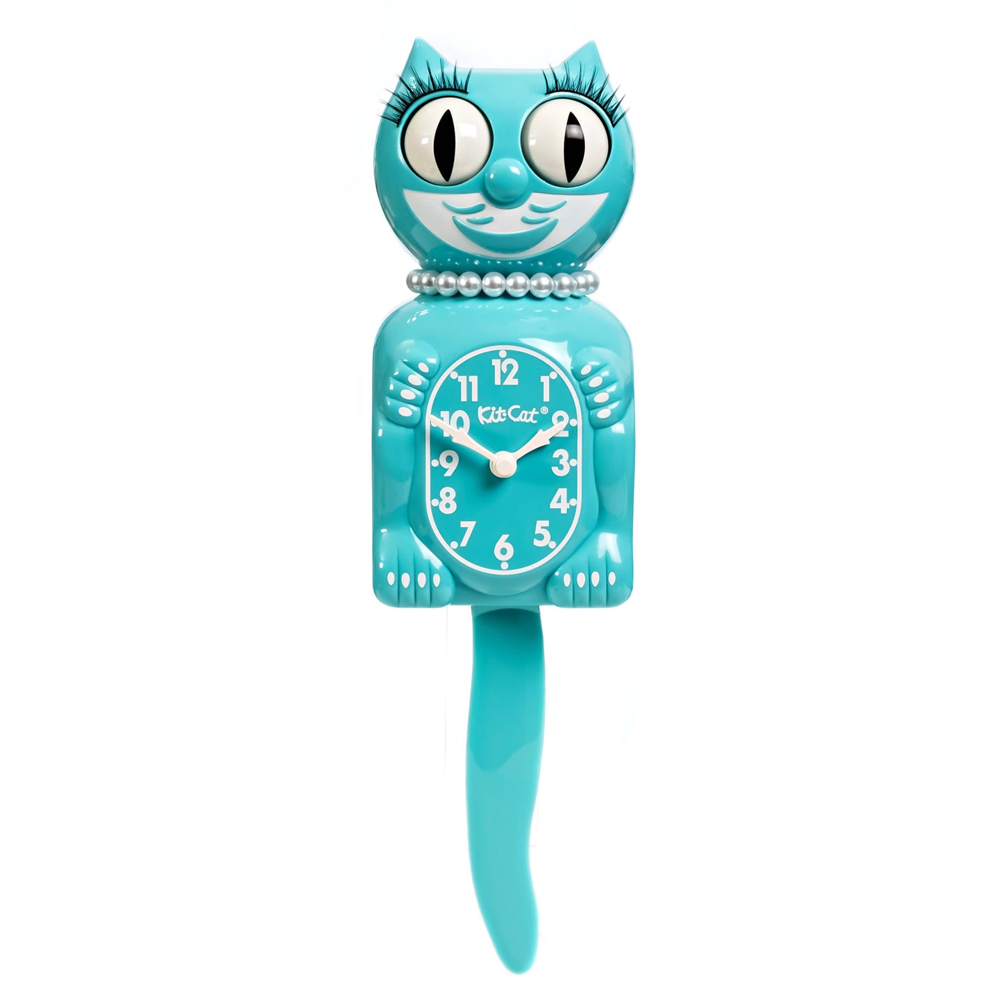Kit-Cat Klock - Vibrant Blue Turquoise Lady Kit-Cat Klock