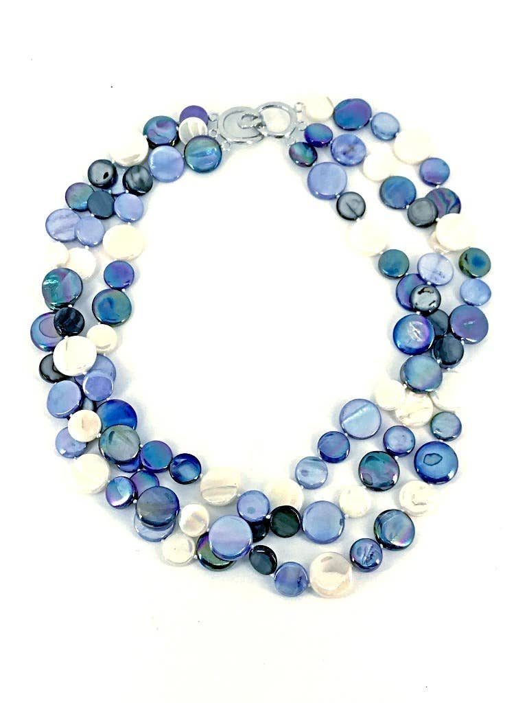 Sea Lily - 252091 - Midnight 3 Strand MOP Necklace