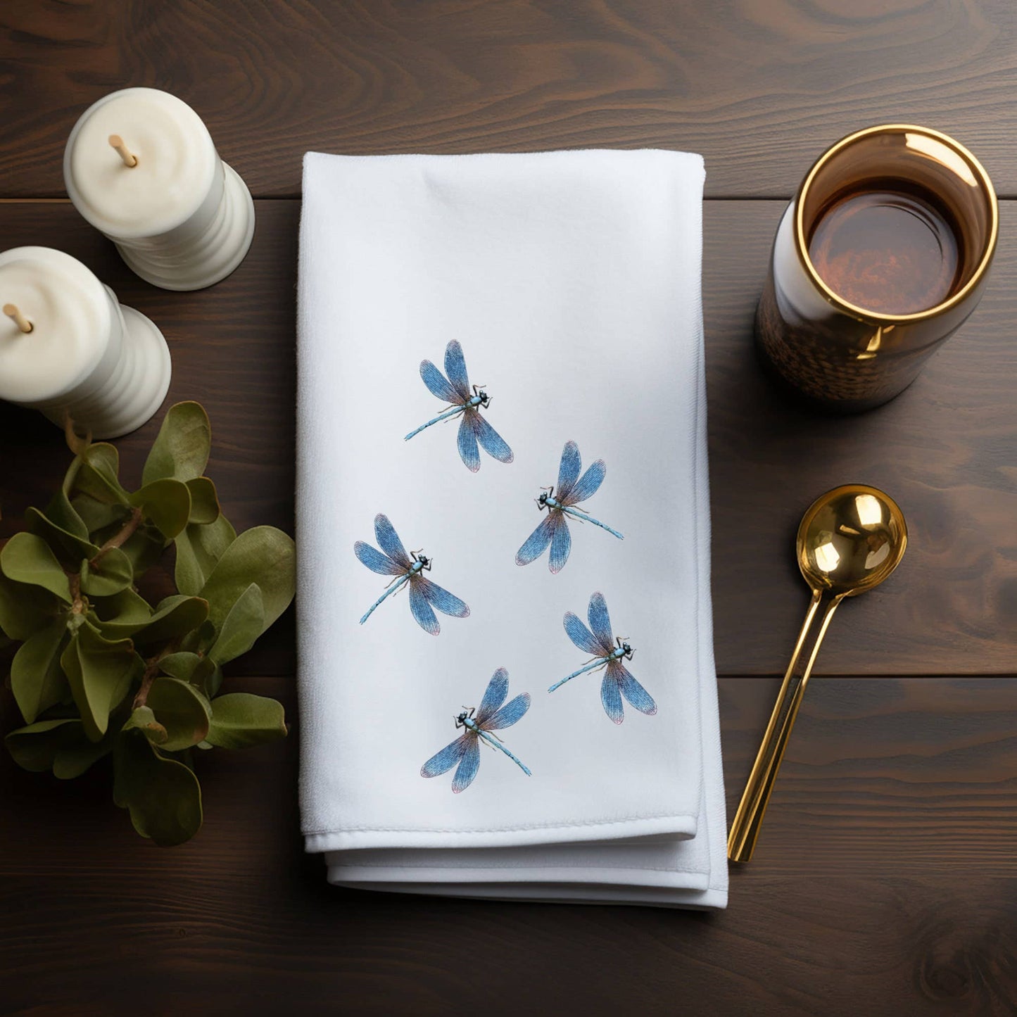 Fernville Creations - Luxury Dragonfly Microfiber & Cotton Hand Towel