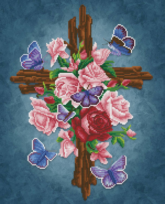DIAMOND DOTZ® - Flower Cross