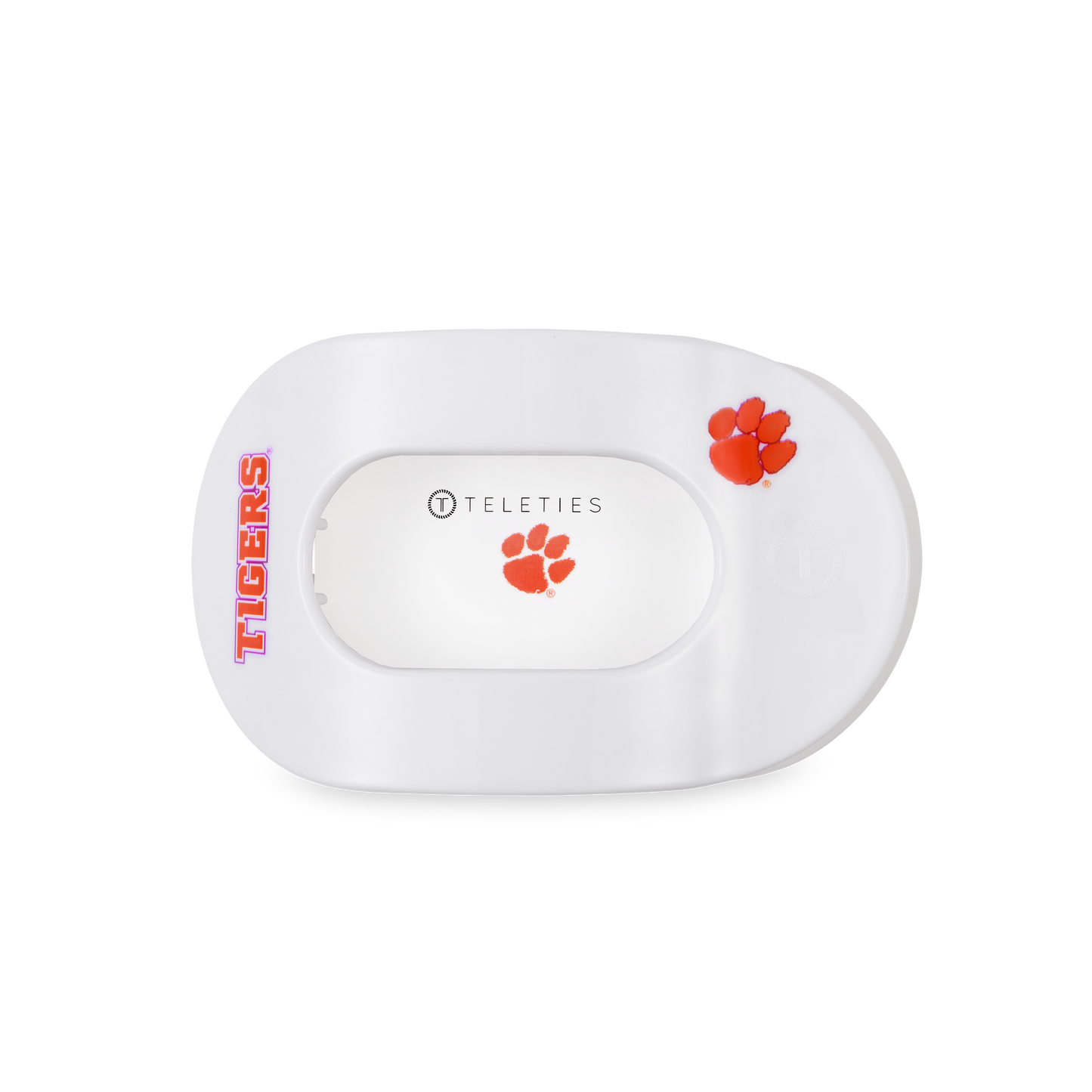 TELETIES - Flat Round Hair Clip | Medium | Go Tigers!