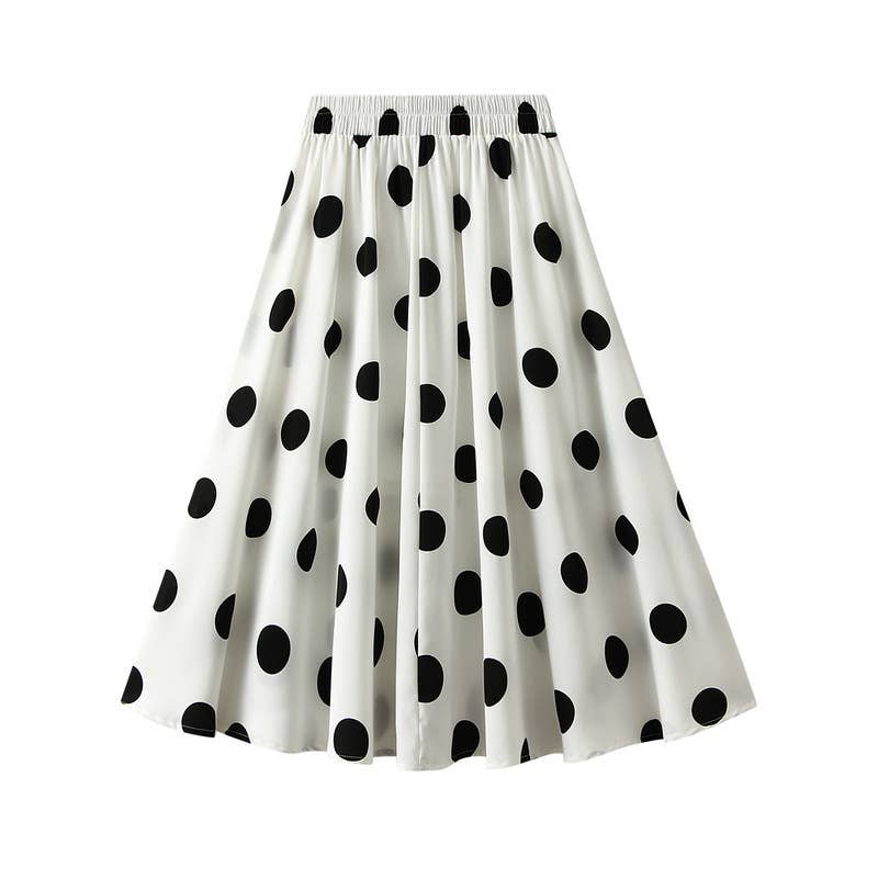 PEACH ACCESSORIES - SDK160 Polka dot skirt in White