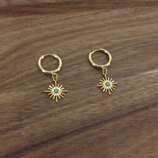 Pretty Persuasions - E23350 Celestial Stainless Steel Earrings: GD