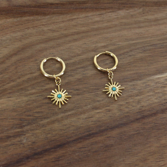 Pretty Persuasions - E23350 Celestial Stainless Steel Earrings: GD