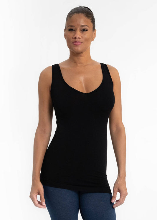 ELIETIAN - Reversible Tank: Black / Long