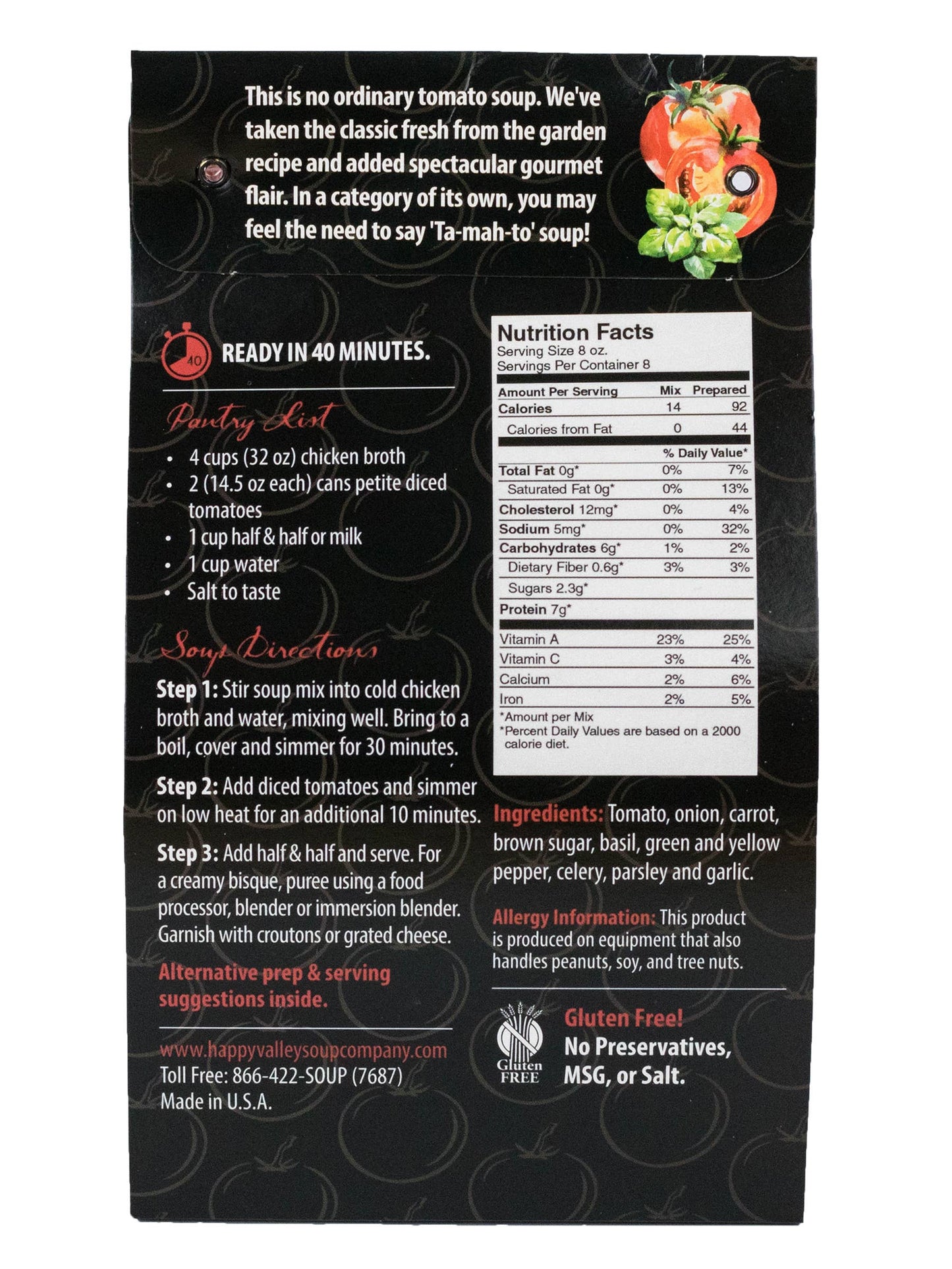 Happy Valley Soup Company - Black Bean Chili