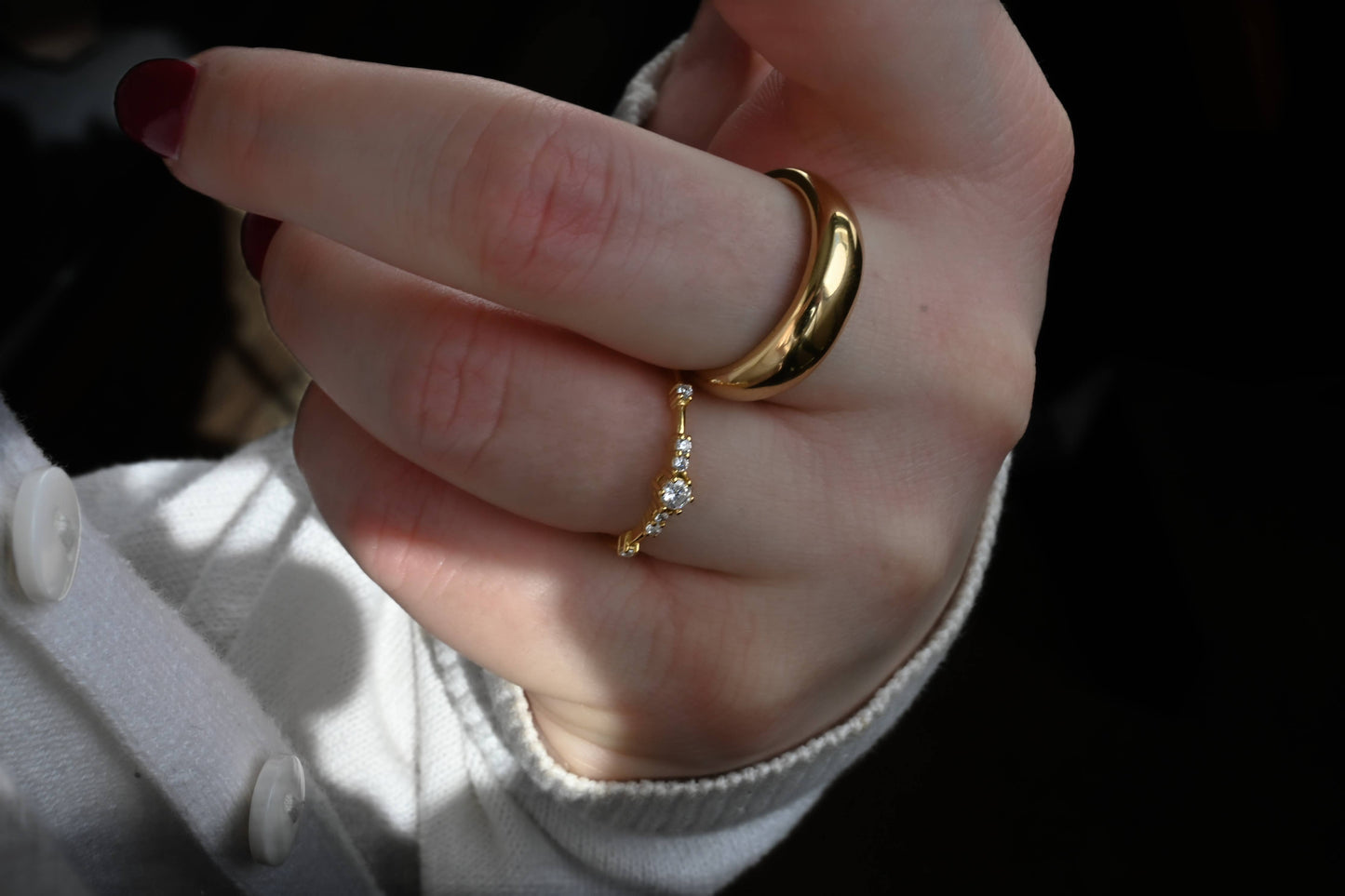 Blueyejewelry - Silver Diamond Ring - Sterling Silver Cluster CZ Ring 0447: 6