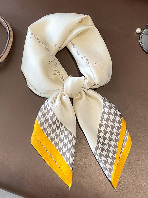 UZ Wholesale Store - Houndstooth Shawl&Scarf: WHITE / One_size