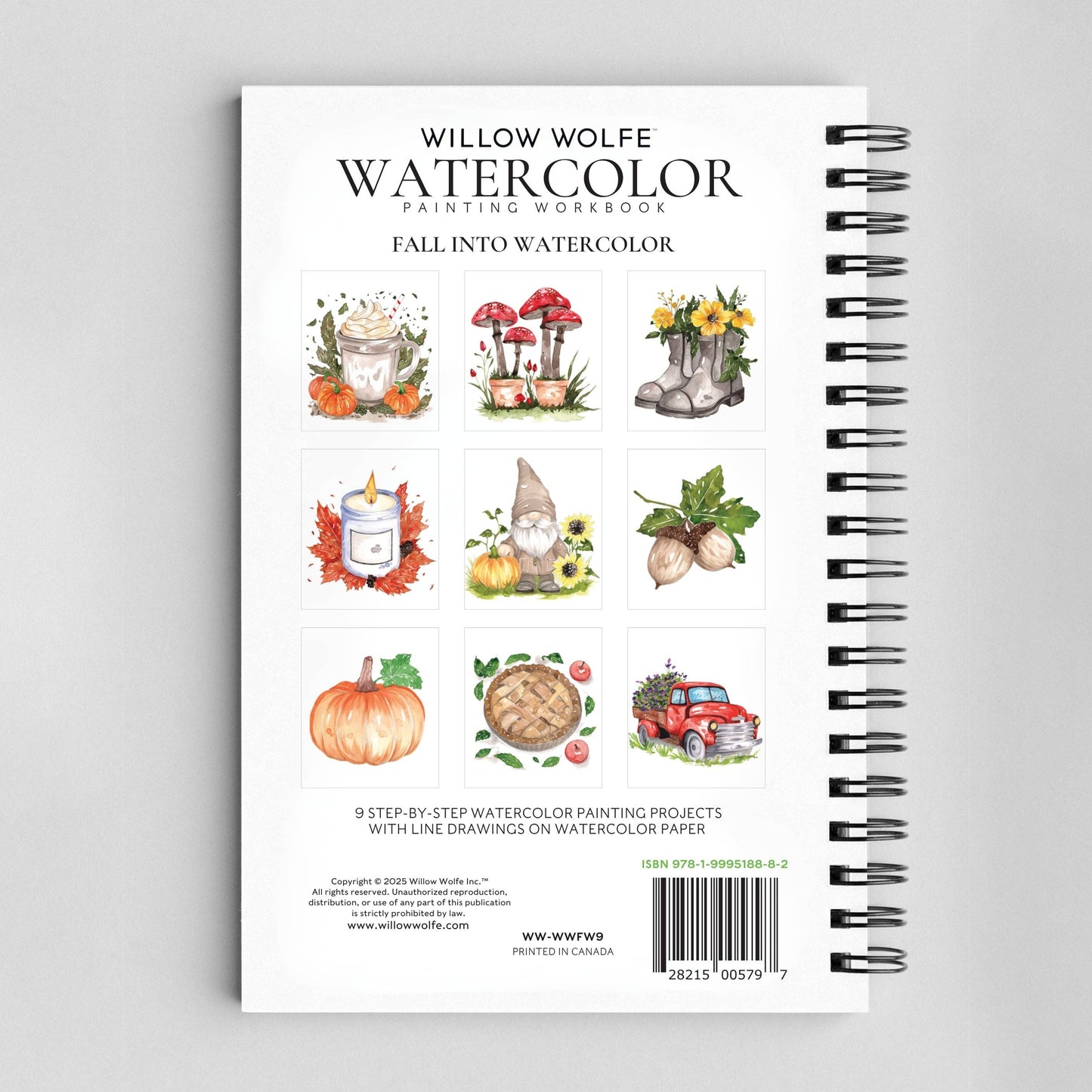 Willow Wolfe USA - Fall Into Color Watercolor Workbook by Nya Wolfe
