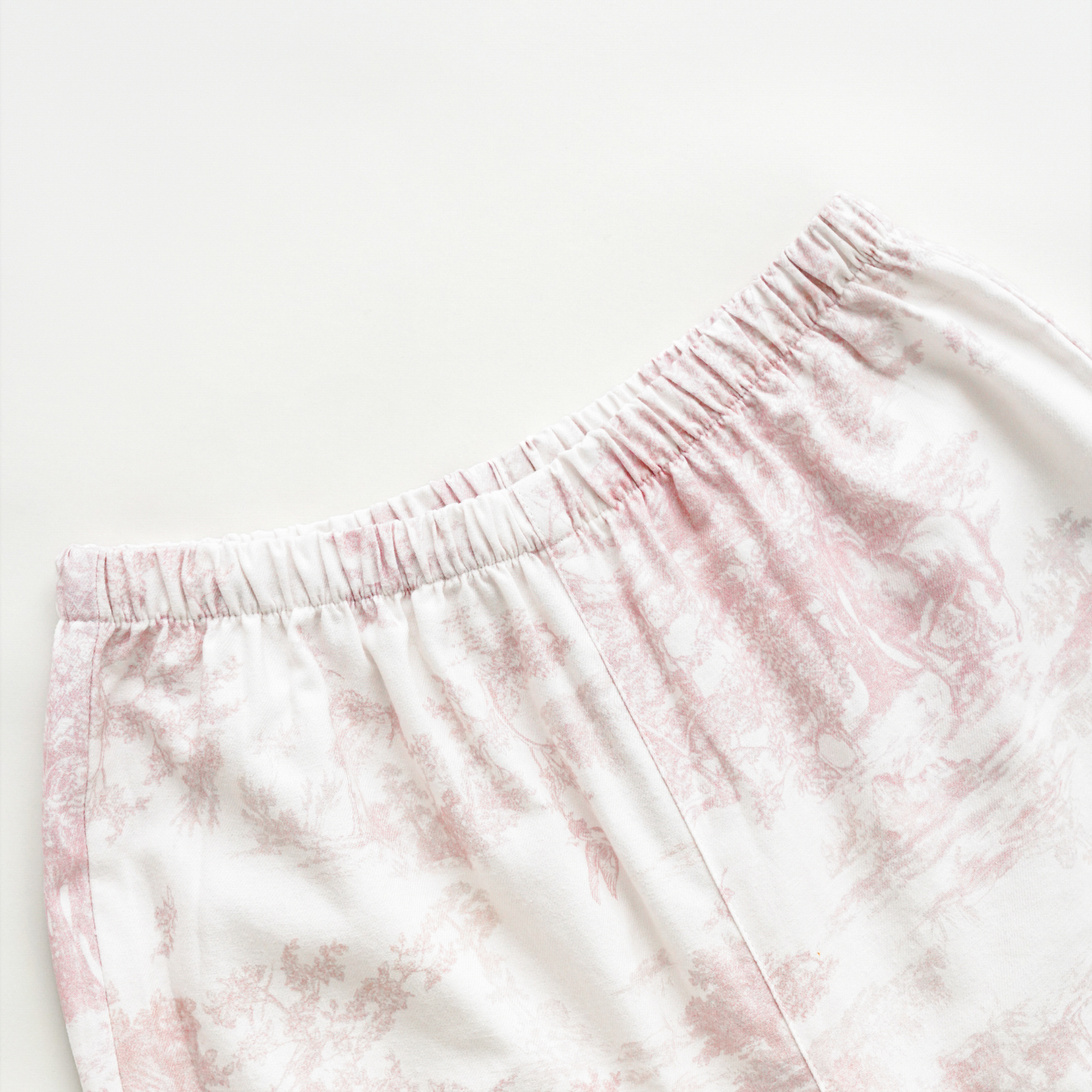 DrifWoo - Soft Pink Toile Print Loungewear – Spring Cozy Homewear: M