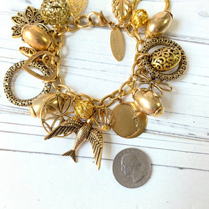 Lenora Dame - Vintage Inspired Gilded Charm Bracelet