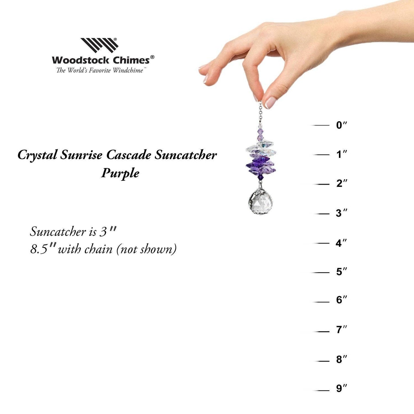 Woodstock Chimes - Crystal Sunrise Cascade™ - Purple