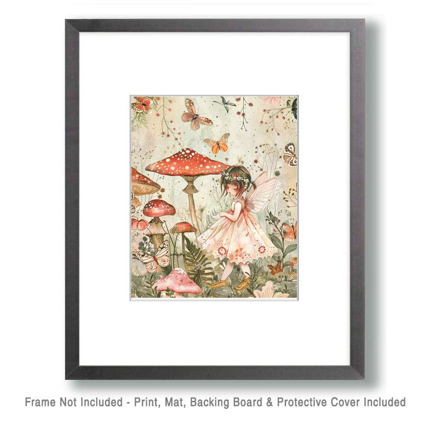 Mowbi - Vintage Fairy Mixed Media 8"x10" Art Print