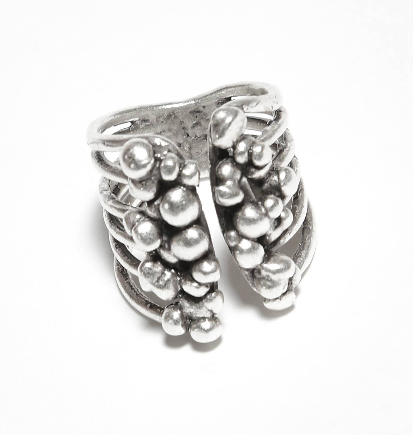 Chanour - Handmade Brass Ring In Silver Plated - 6867