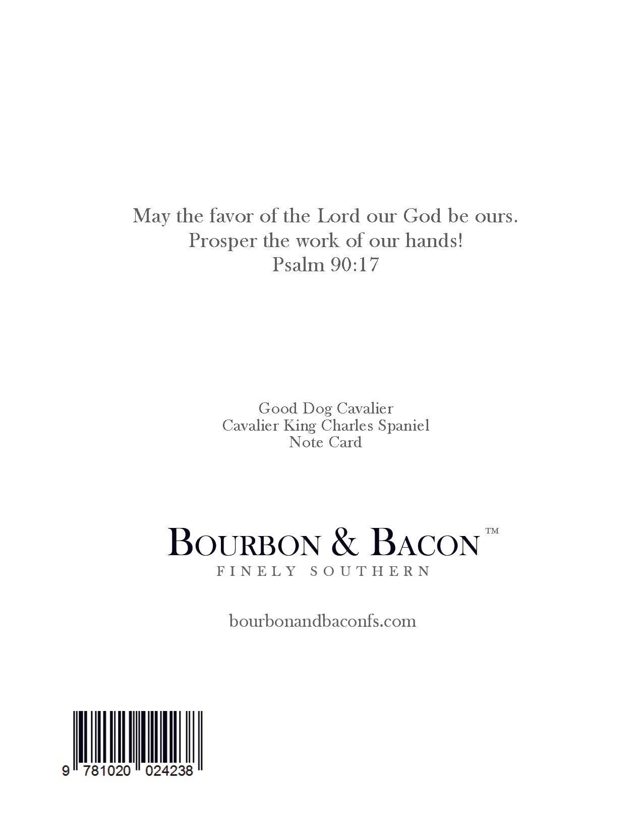 Bourbon & Bacon - Cavalier King Charles Spaniel Note Cards