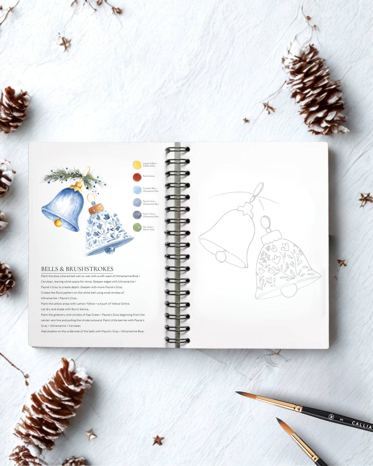 Willow Wolfe USA - Happy Holidays Watercolor Workbook by Willow Wolfe