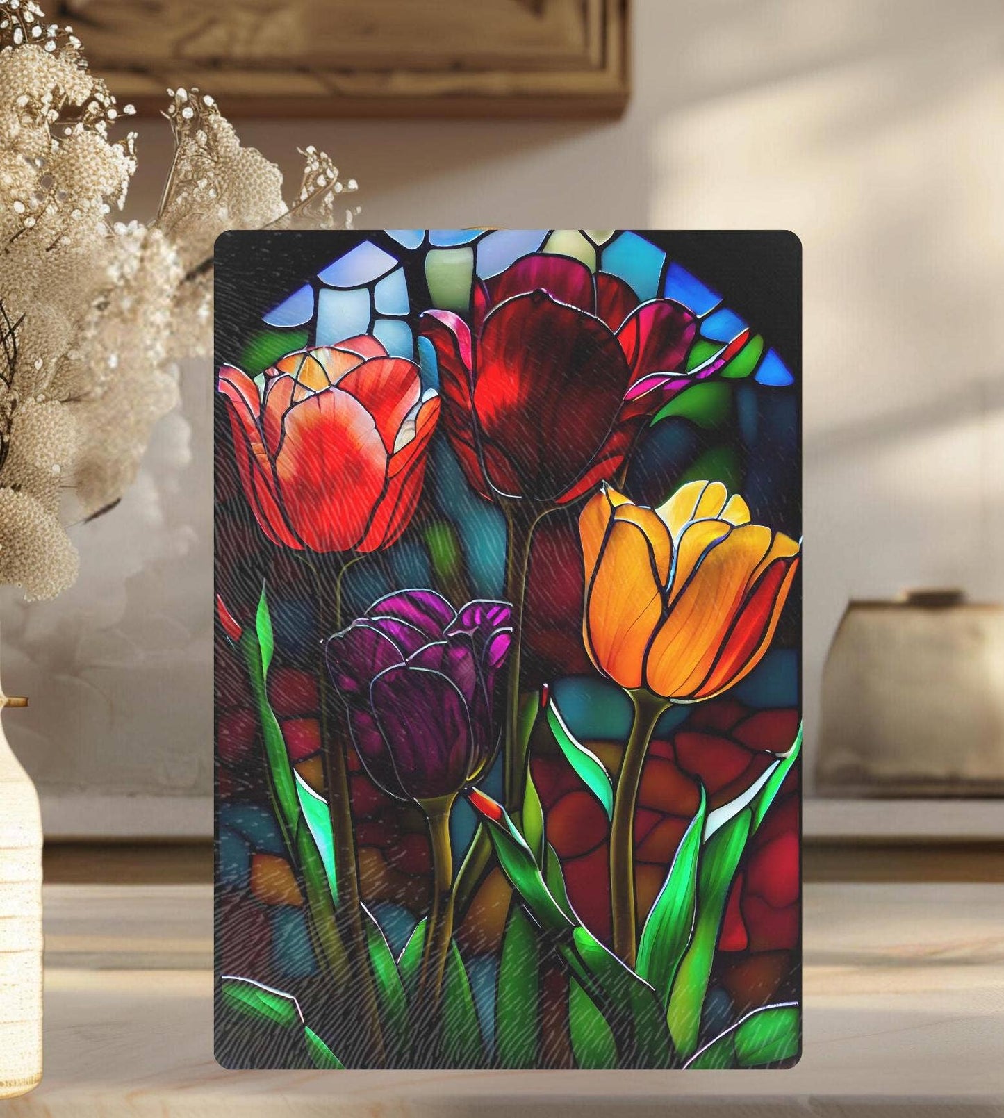 Fernville Creations - Tempered Glass Cutting Board & Charcuterie Serving Tray: 12x15 Inch